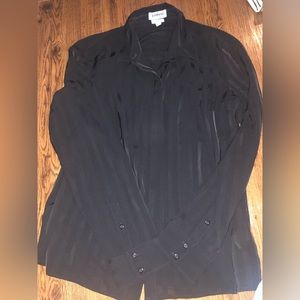 Express blouse- black and light black stripped